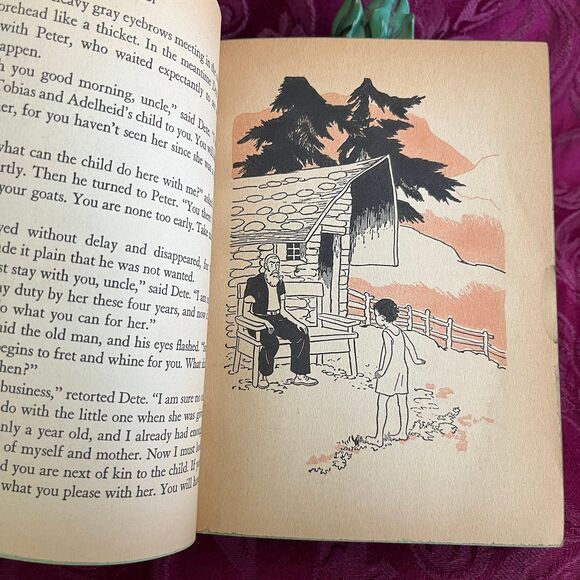 1955 Vintage Book: Heidi by Johanna Spyri. Illustrated by Janet Smalley - Picture 5 of 11